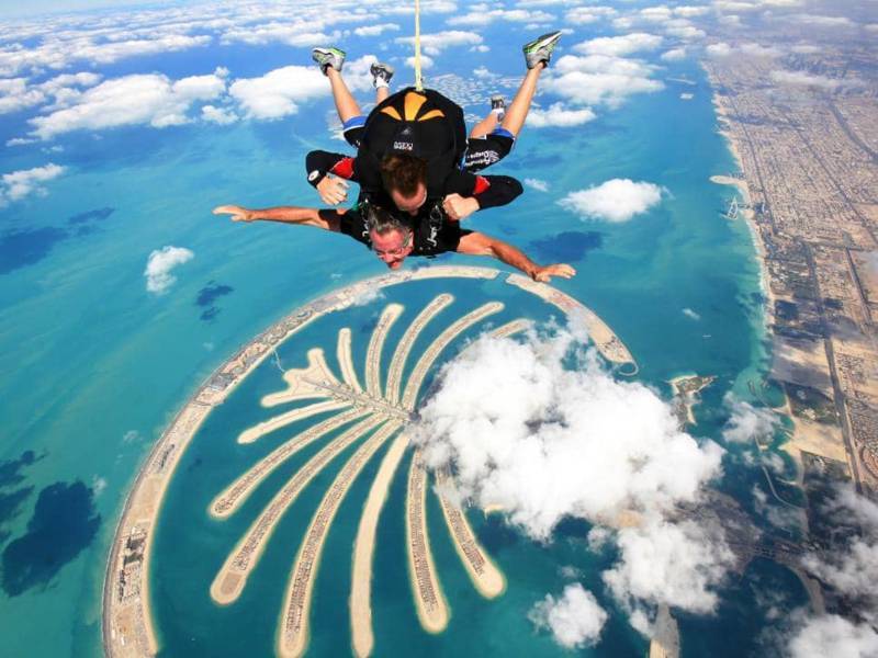 skydiving dubai cost in rupees